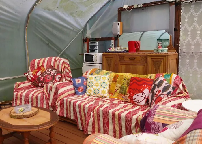 'glamping' Tents One Of Three To Rent Fully Equipped Private Equipped Kitchen Tents Too Saint-Michel-de-Montjoie